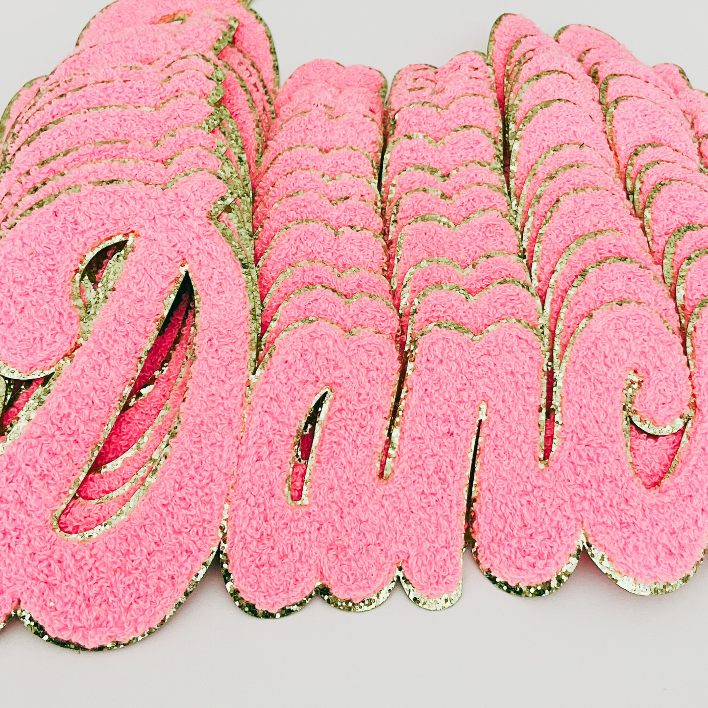 Chenille Dance in Pink 11" x 6" - Chenille Patch