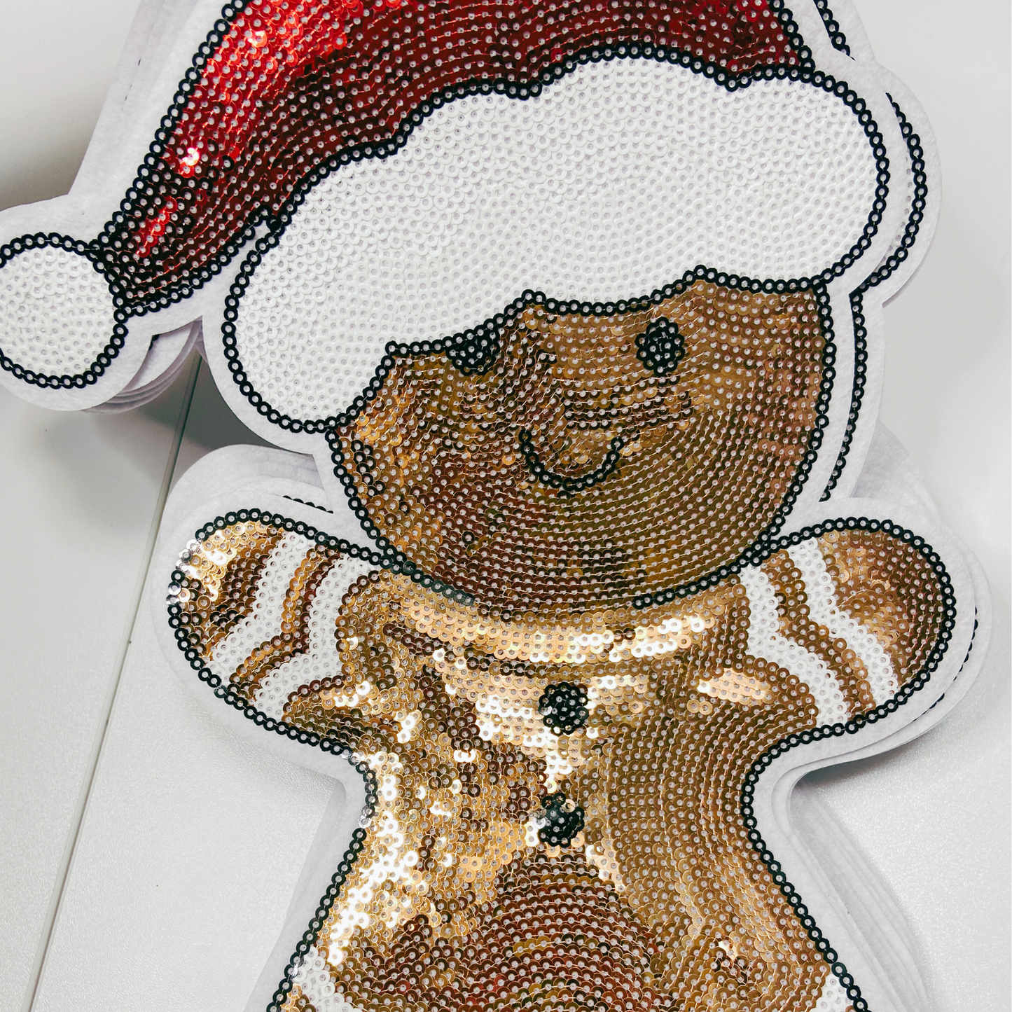 8" x 10" Gingerbread man - SEQUIN Patch