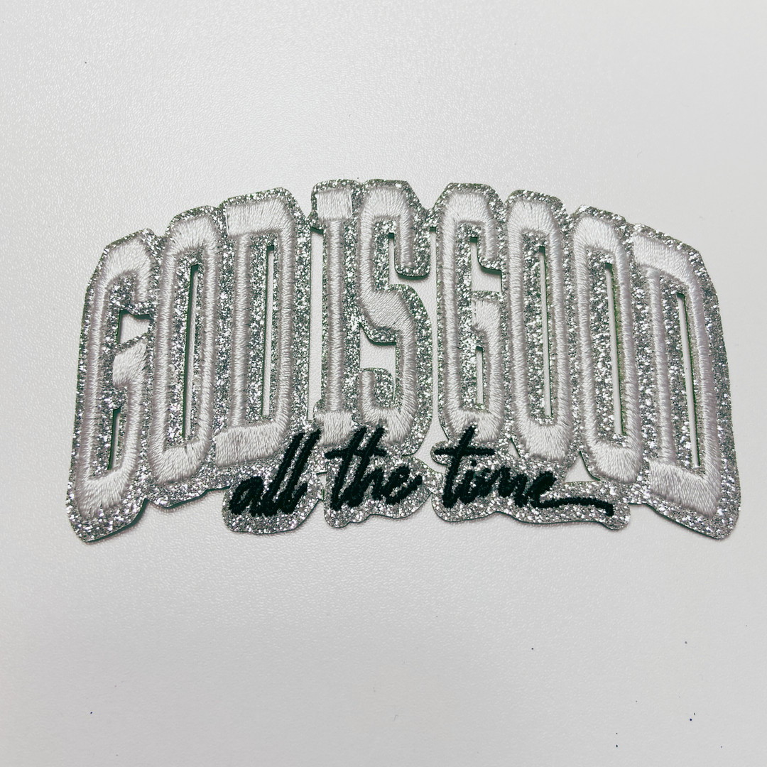 4" God Is Good -  Embroidered Hat Patch