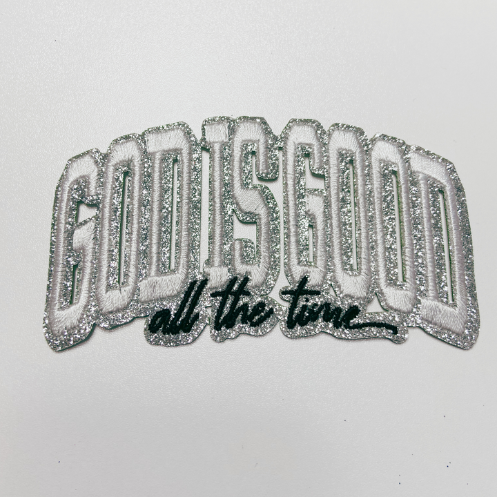 4" God Is Good -  Embroidered Hat Patch
