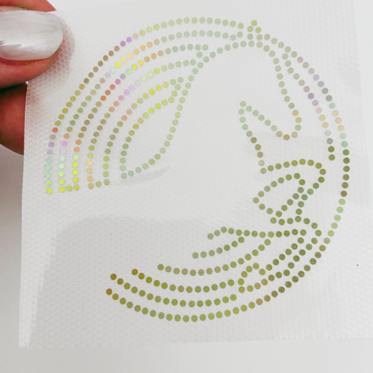 4" Horse SPANGLE Transfer - COLD PEEL - Perfect for Hats