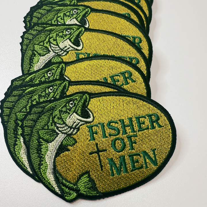 3.5" Fisher of Men -   Embroidered Hat Patch