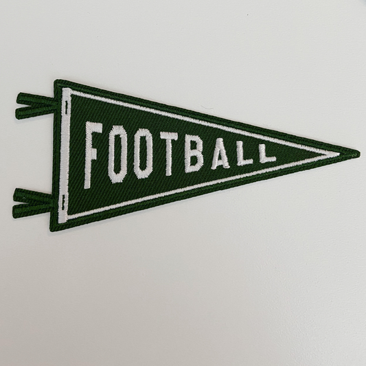 3" Football Flag  -  Embroidered Hat Patch