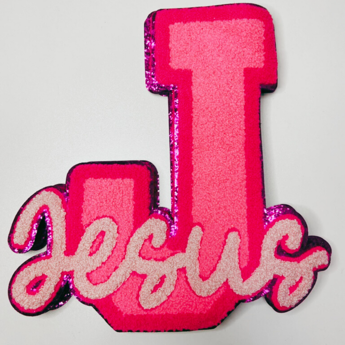 11” Jesus in PINK - Chenille Patch