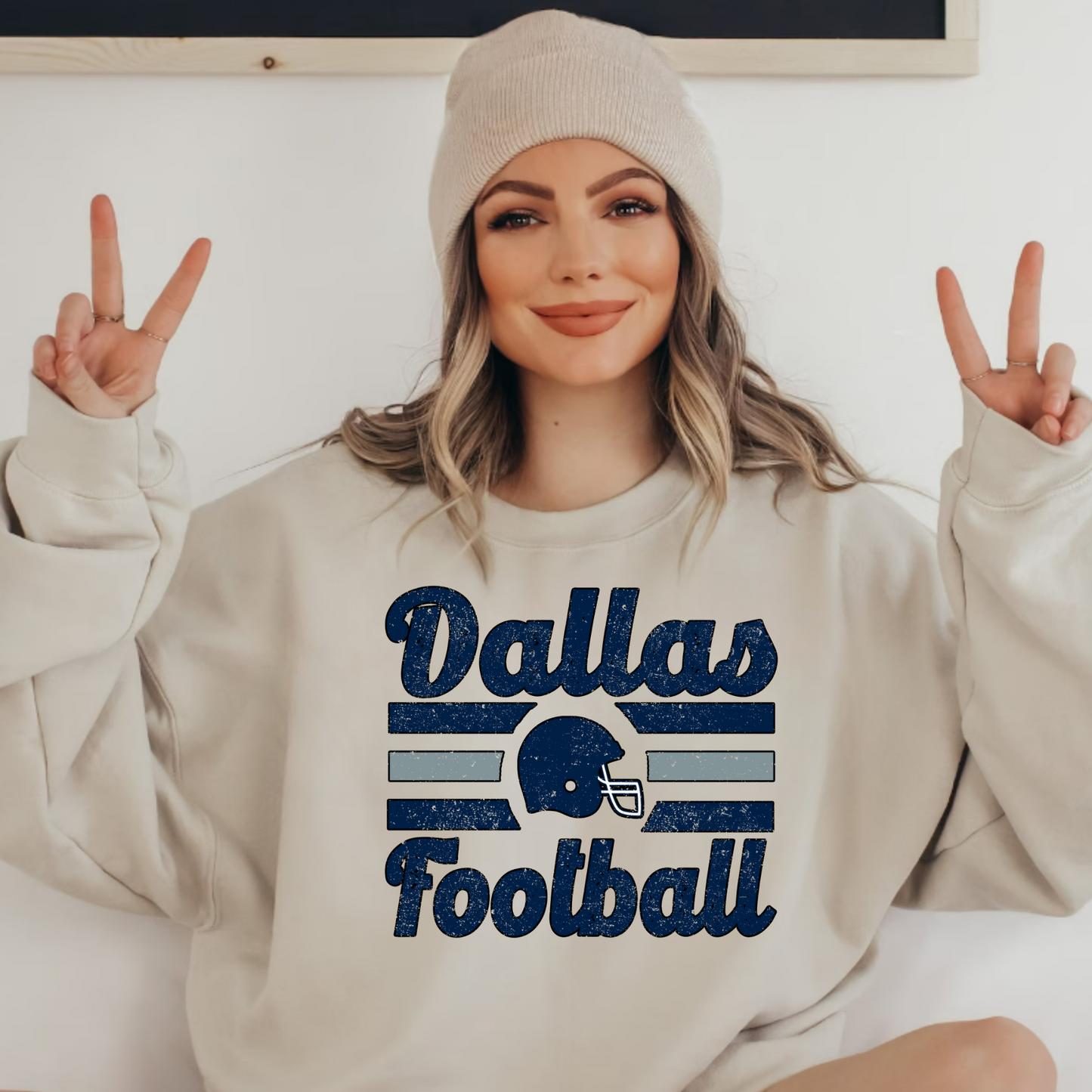 (Shirt not included) Dallas Cowboys Football  - Clear Film Transfer in