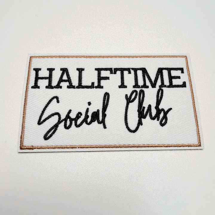 3.5" HALFTIME Social Club -  Embroidered Hat Patch