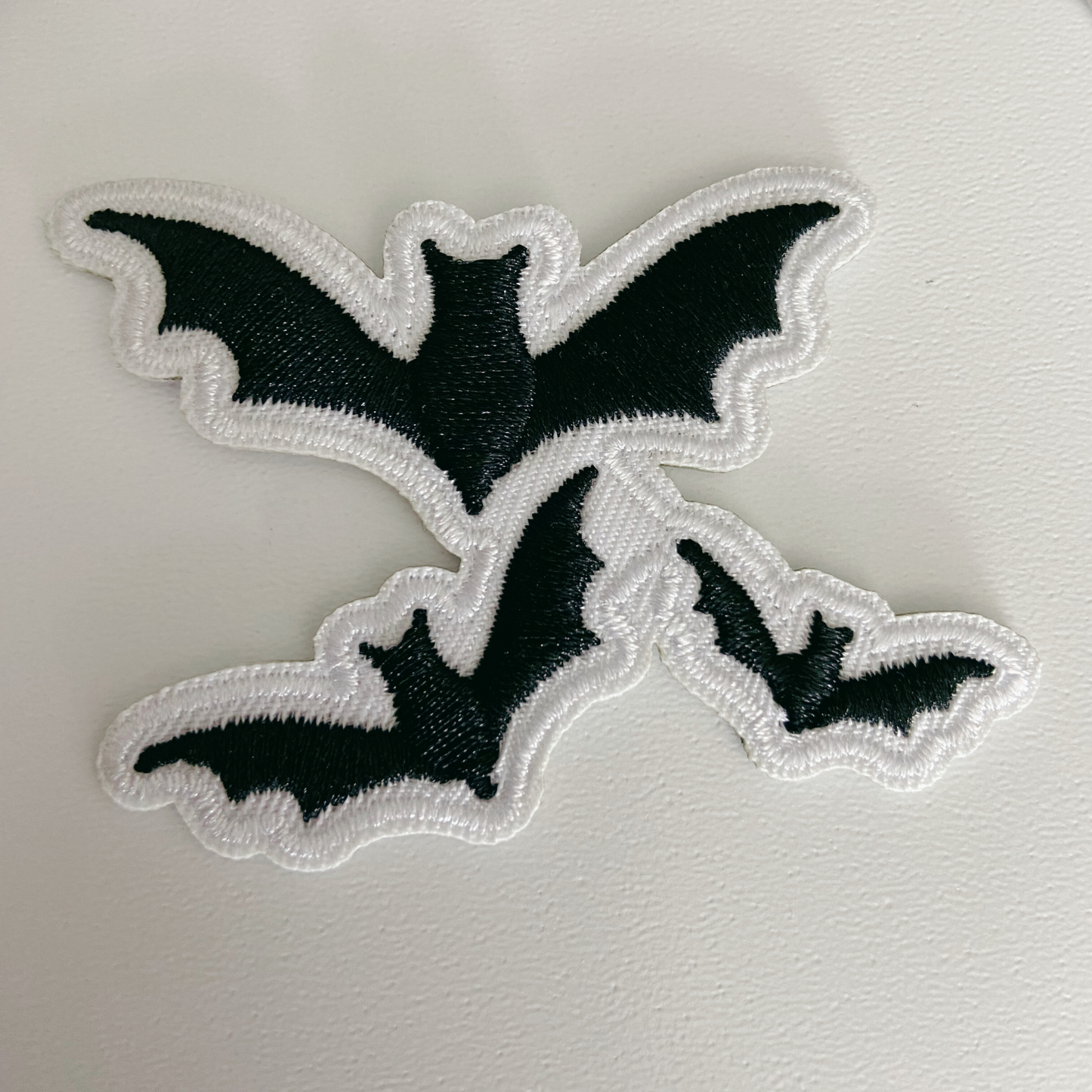 2" Bats -  Embroidered Hat Patch