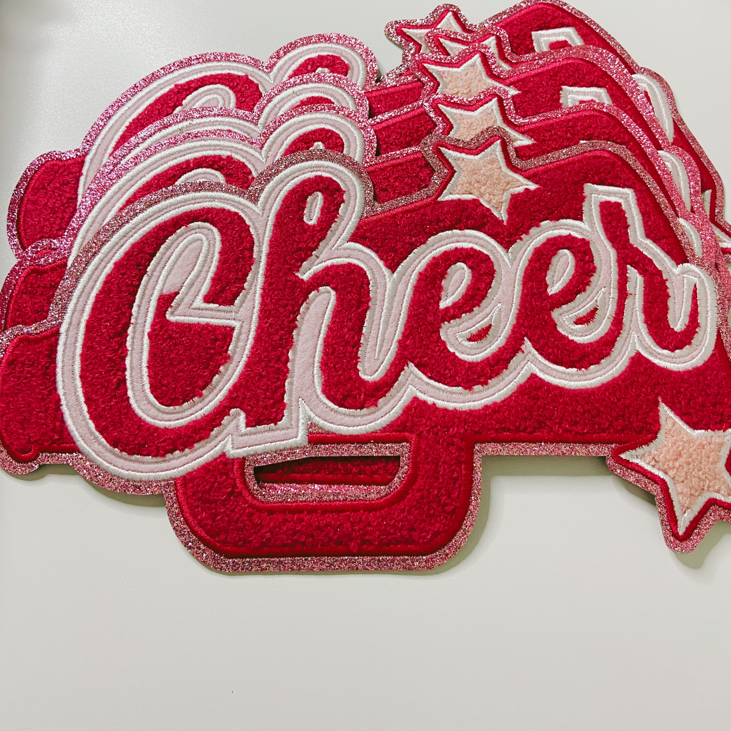 CHEER in PINK 10" wide - Chenille Patch