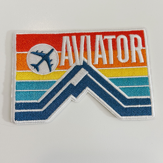 3.5" AVIATOR -  Embroidered Hat Patch