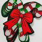 Candy Canes with Chenille Bow 9.75 inch x 10.5 inch  - Large SEQUIN Patch