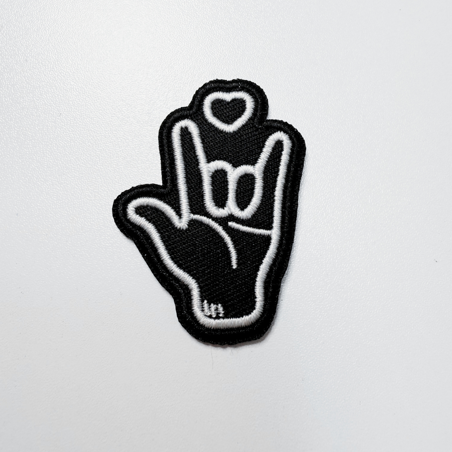 2" I love you, ASL - Embroidered Hat Patch