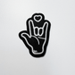 2" I love you, ASL - Embroidered Hat Patch