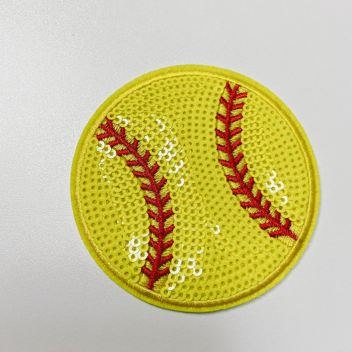 3" inch sequin Sports Balls (Basketball, Soccer, Baseball, Volleyball, Softball) -  Sequin Hat Patch