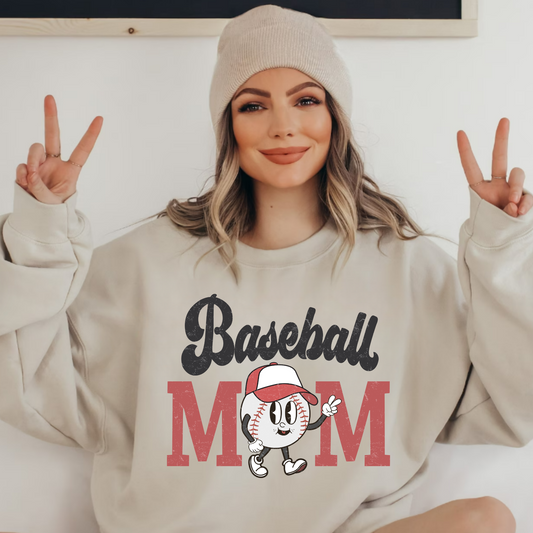 (shirt not included) Baseball MOM - Clear Film Transfer