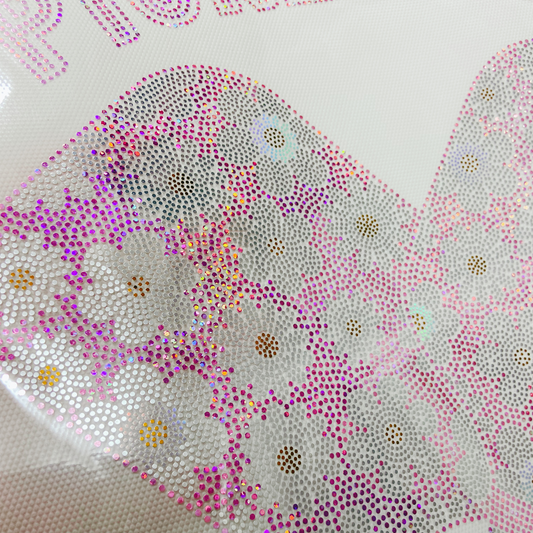 Pickleball with flowers - SPANGLE - COLD PEEL FULL SIZE