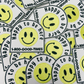 3" Happy to be here smiley face -  Embroidered Hat Patch