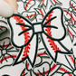 2.5” Baseball Bow -  Embroidered Hat Patch