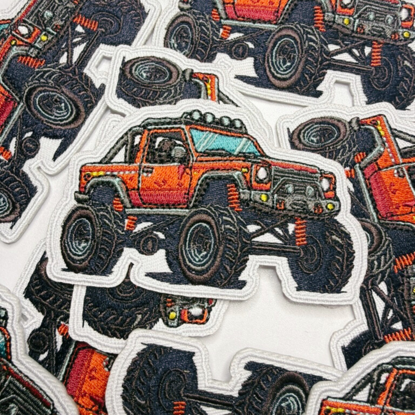 3.5" Large Monster Truck -  Embroidered Patch