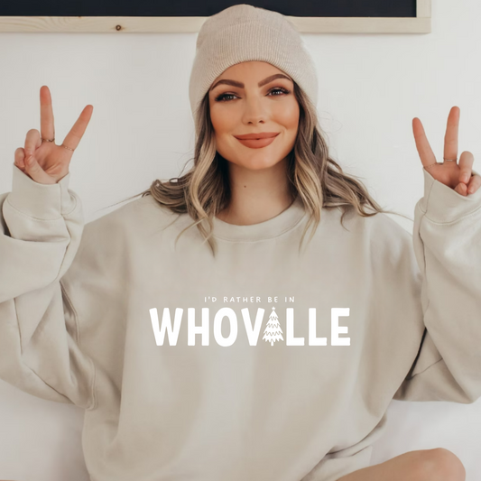 (Shirt not included) I'd rather be in WHOVILLE  in PUFF- Screen print Transfer