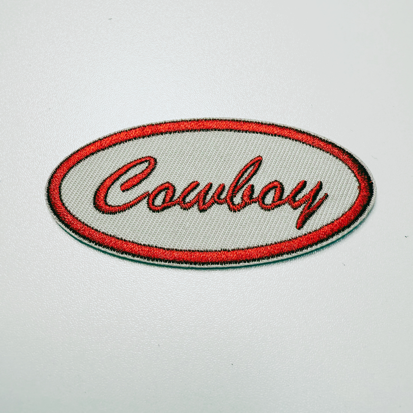 3" Cowboy in Red - Embroidered Hat Patch