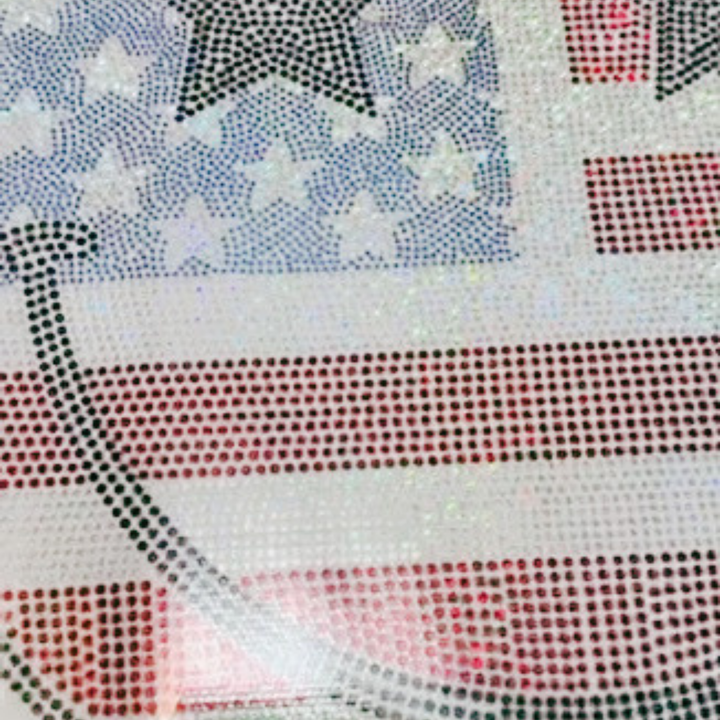 11" FLAG SMILEY  - SPANGLE  COLD PEEL