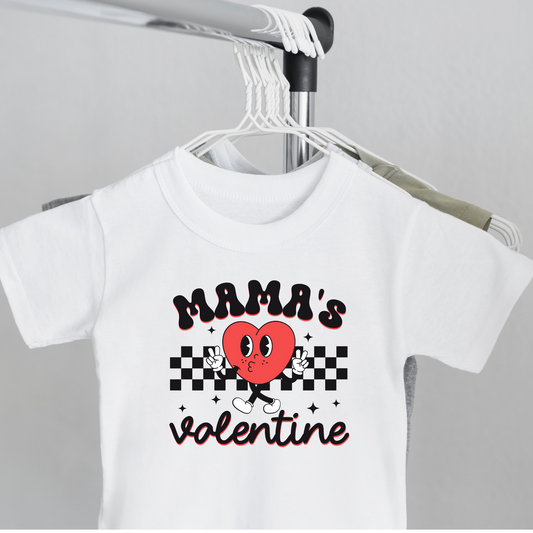 (Shirt not included) 7" Mama's Valentine - Matte Clear Film Transfer
