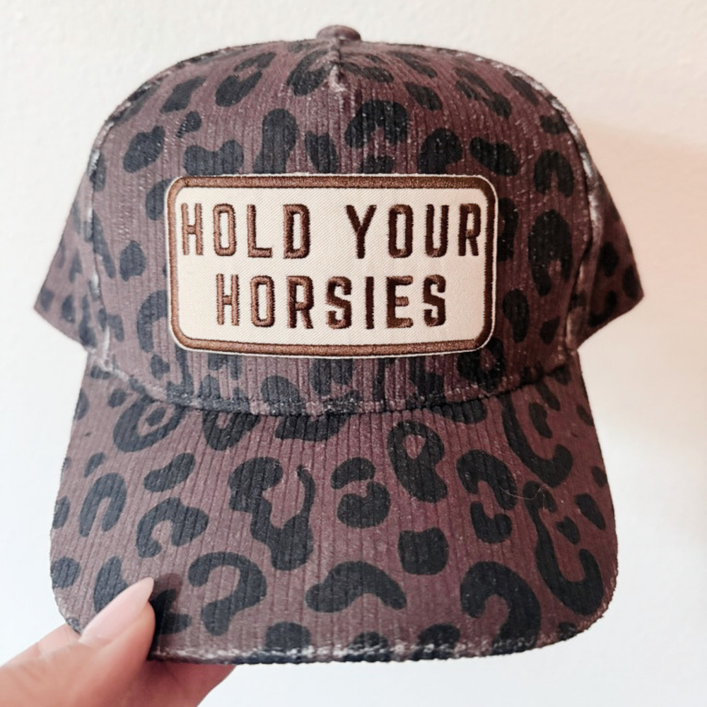 TEELUX Hold Your Horsies embroidered hat patch