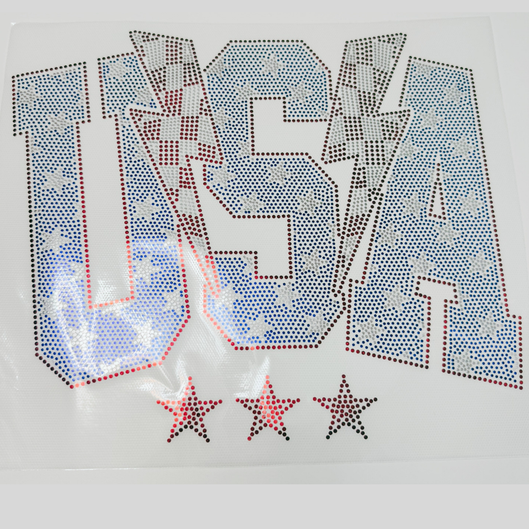 11" USA with Lightning   - SPANGLE  COLD PEEL