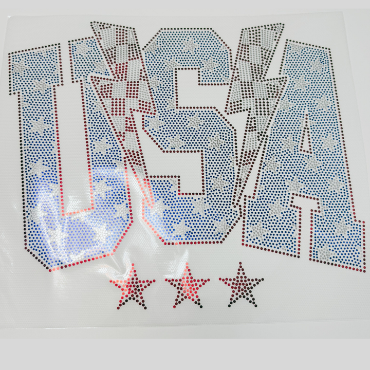11" USA with Lightning   - SPANGLE  COLD PEEL