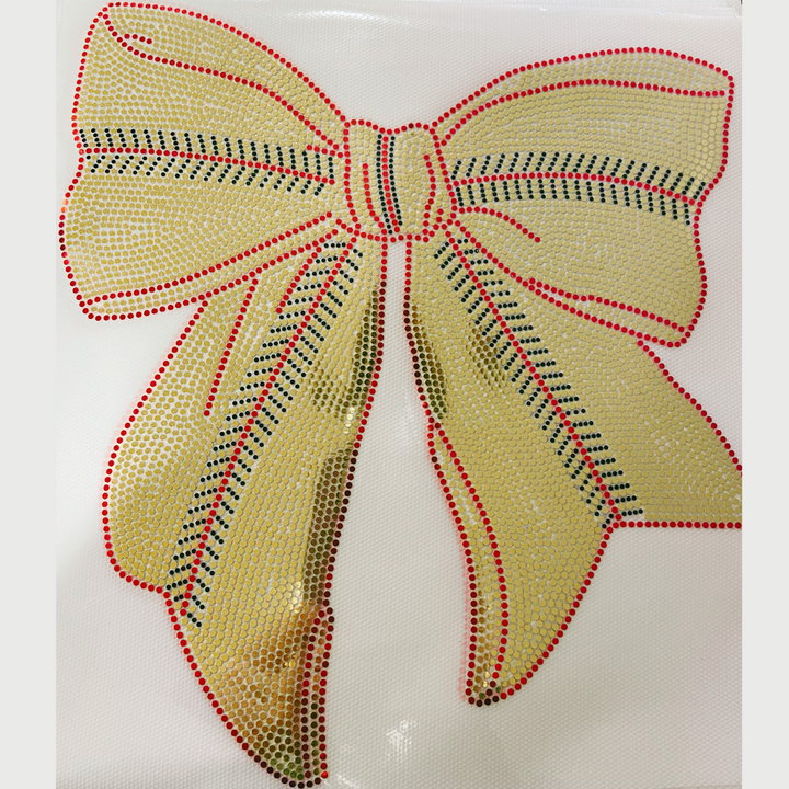 Softball Bow  - SPANGLE - COLD PEEL