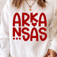 (shirt not included) Arkansas Heart in Red -  Screen print Transfer