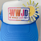 3.5" WWJD He Would Love First  -  Embroidered Hat Patch