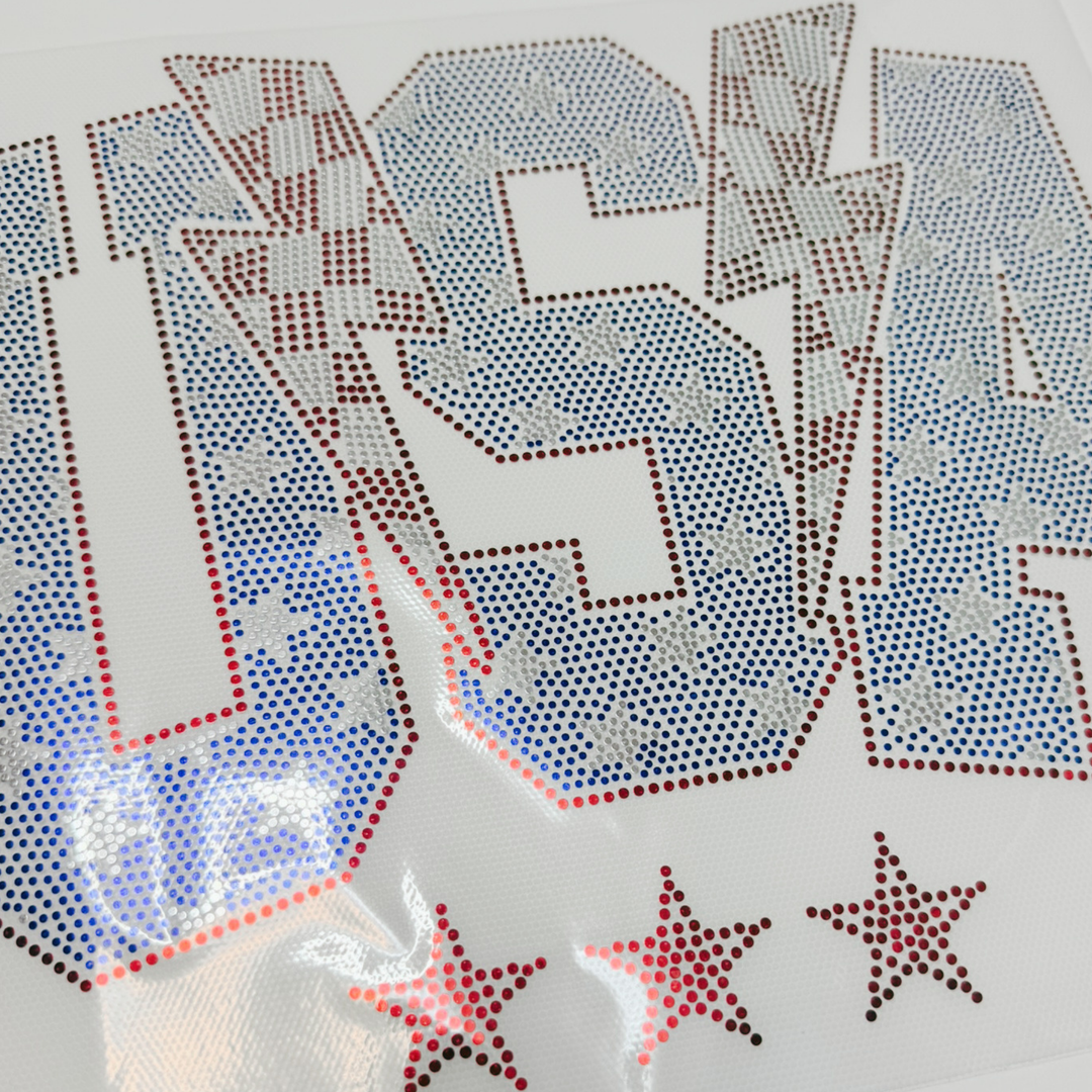 11" USA with Lightning   - SPANGLE  COLD PEEL