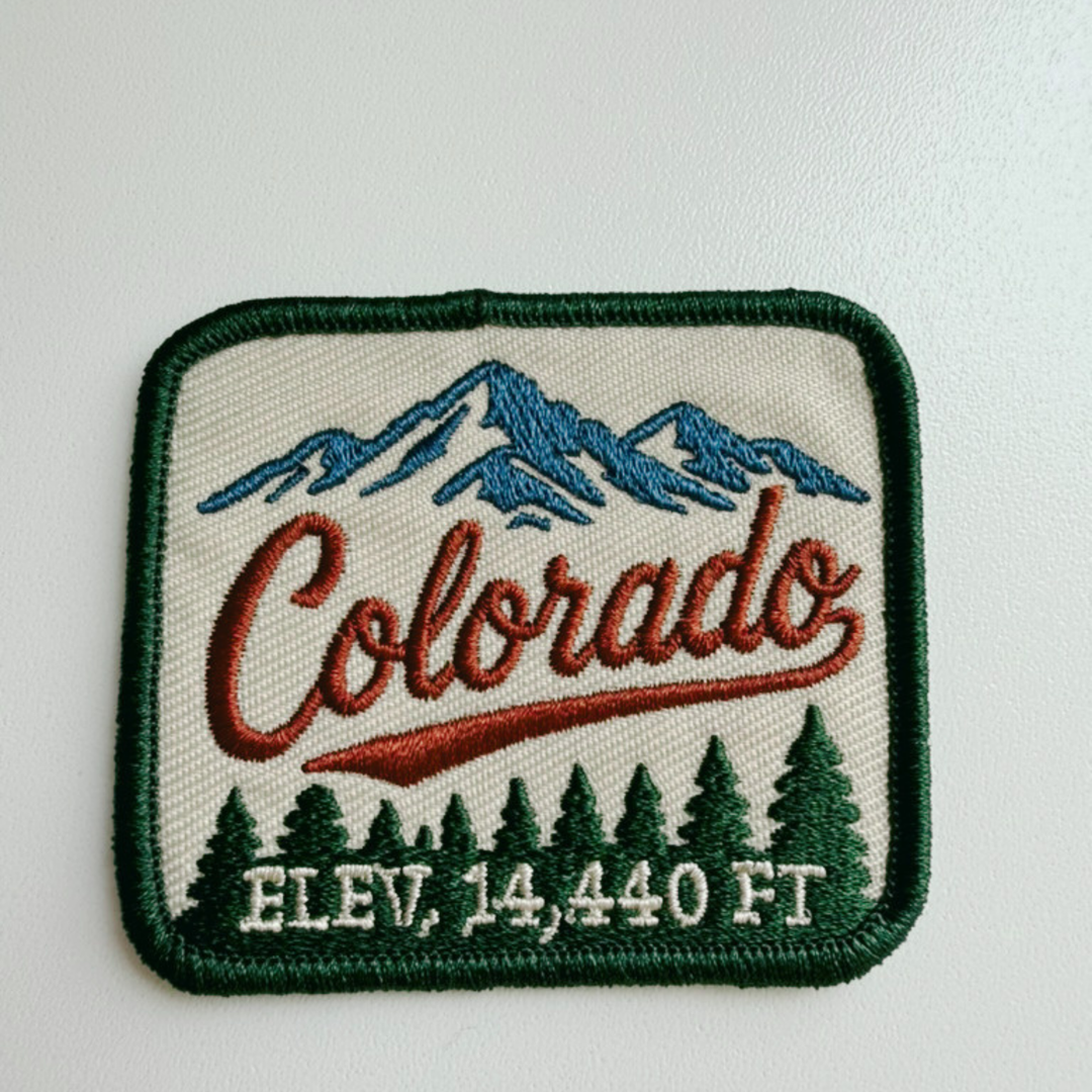 2.5" Colorado elevation 14,440ft  - Embroidered Hat Patch
