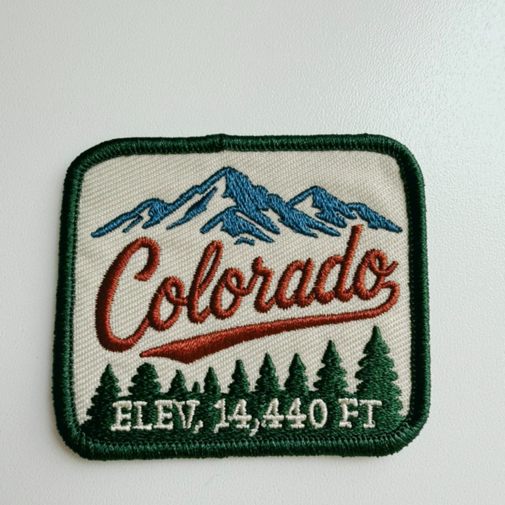 2.5" Colorado elevation 14,440ft  - Embroidered Hat Patch