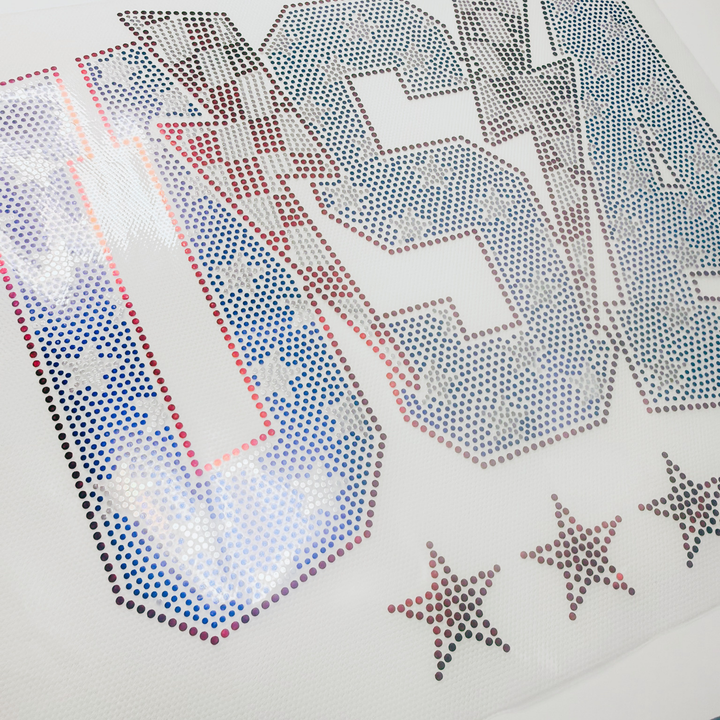 11" USA with Lightning   - SPANGLE  COLD PEEL