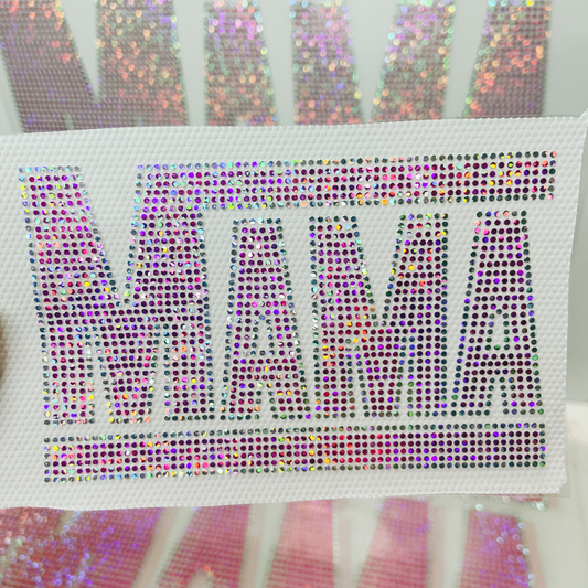 4" MAMA Holographic SPANGLE - COLD PEEL - Perfect for Hats