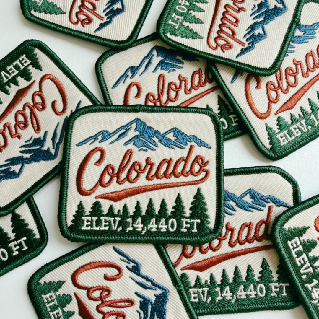 2.5" Colorado elevation 14,440ft  - Embroidered Hat Patch