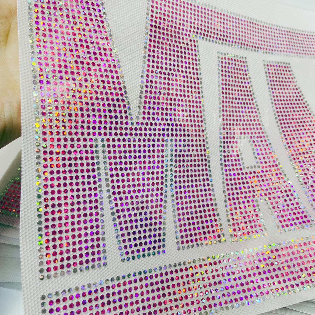 4" MAMA Holographic SPANGLE - COLD PEEL - Perfect for Hats