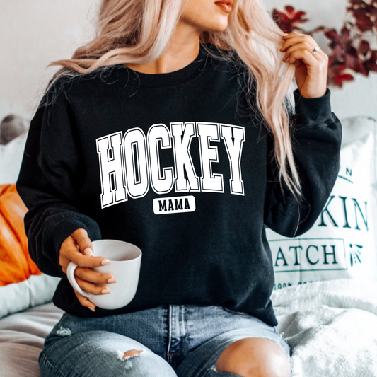 (shirt not included) Hockey Mama  in White-  Screen print Transfer