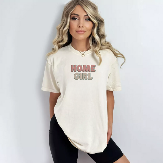 (shirt not included) HOME BOY / GIRL  oversize pocket 5" W  - Matte Clear Film Transfer