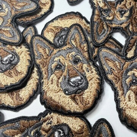 2" German Shepherd - Embroidered Hat Patch