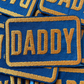 3" Daddy (Orange & Gray) -  Embroidered Hat Patch