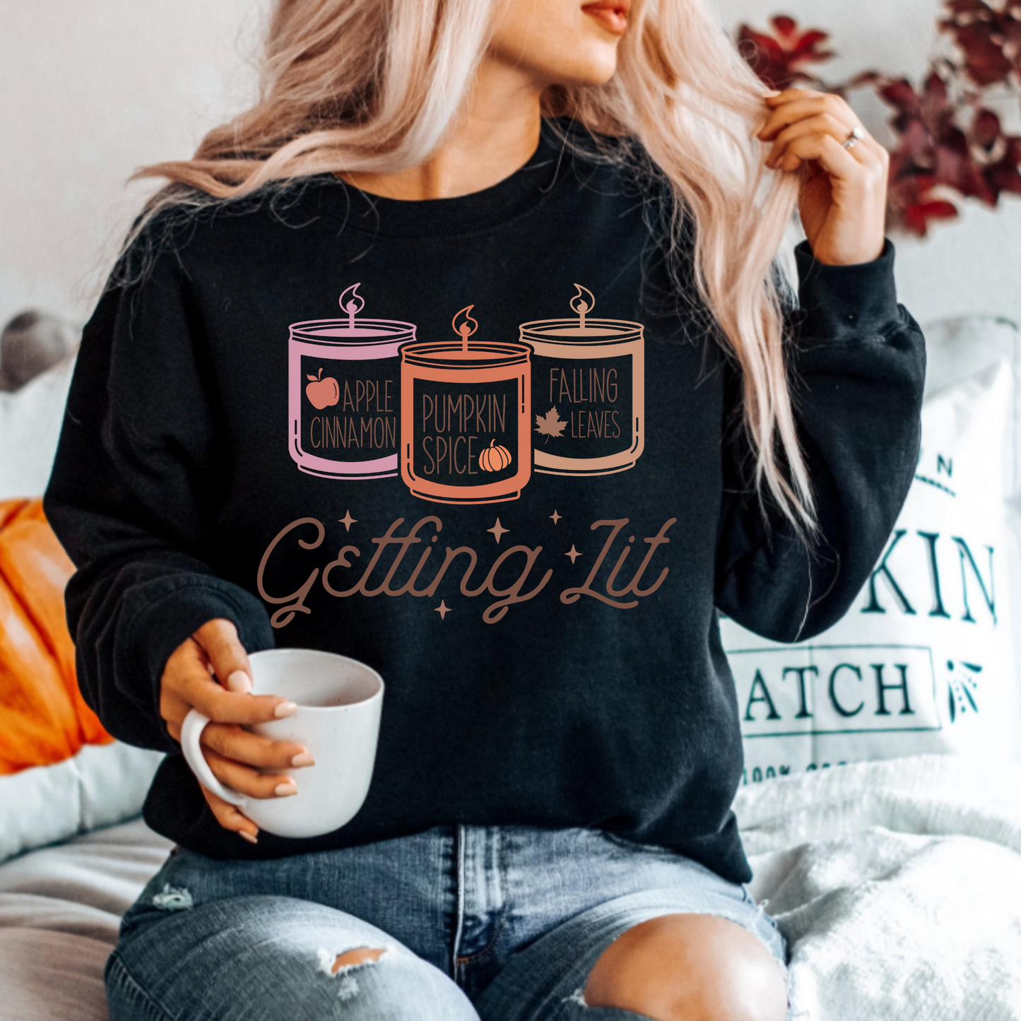 (Shirt not included) Getting Lit Candles   - Matte Clear Film Transfer