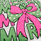 11" inch  Merry, Merry, Merry  with BOW - Chenille Patch