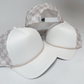 TEELUX - TRUCKER HAT BLANK - Beige Neutral Checkered
