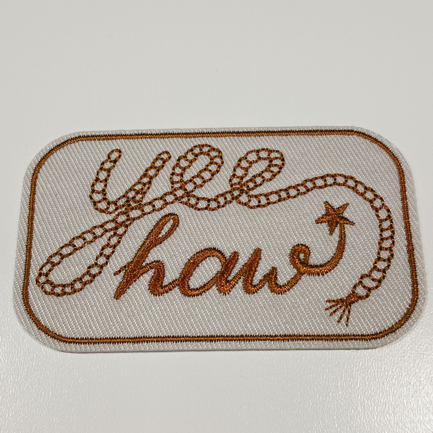 3" Yee Haw -  Embroidered Hat Patch