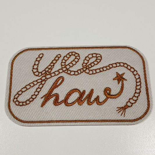 3" Yee Haw - Embroidered Hat Patch