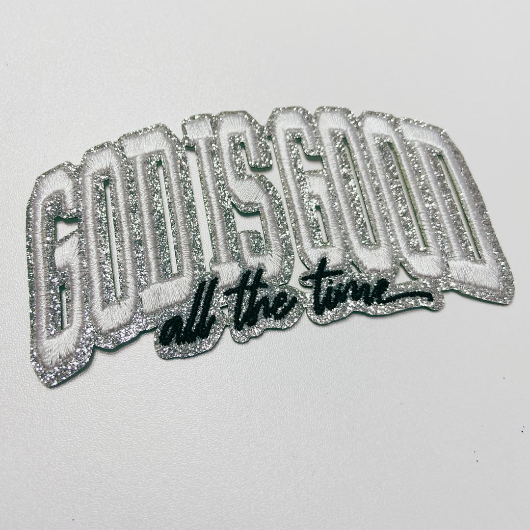 4" God Is Good -  Embroidered Hat Patch