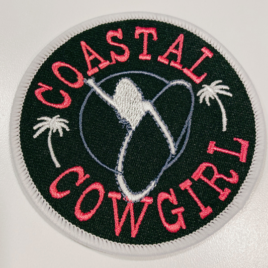 3" Coastal Cowgirl  - Embroidered Hat Patch